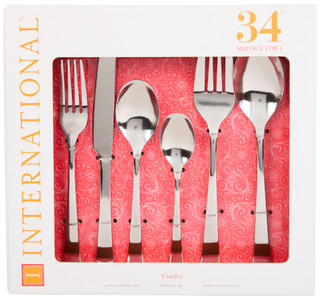 Thumbnail 1: Lifetime Lifetime 34 Pc Conley Silverware Set 