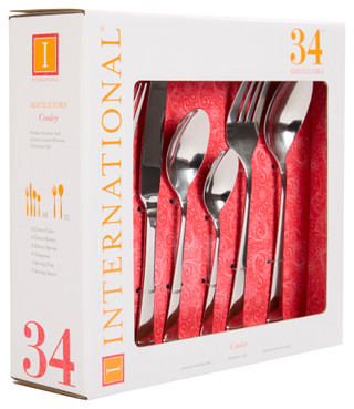 Thumbnail 2: Lifetime Lifetime 34 Pc Conley Silverware Set 