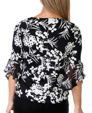 Thumbnail 2: Thomas & Olivia Thomas & Olivia Petite 3/4 Sleeve Floral Top 