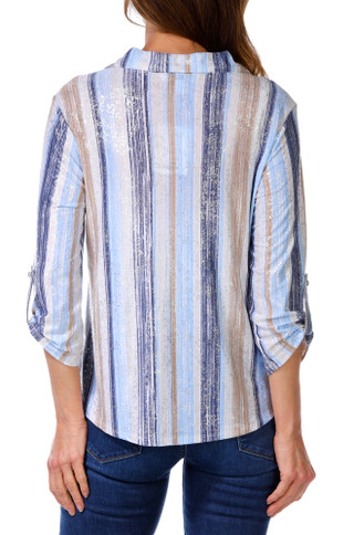 Thumbnail 2: Blue Taupe Stripe