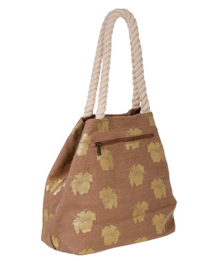 Thumbnail 3: Sun N Sand Gold Leaf Canvas Tote Bag 
