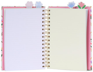 Thumbnail 2: VOTUM Votum Blessed Floral Spiral Lined Tabbed Journal Notebook 