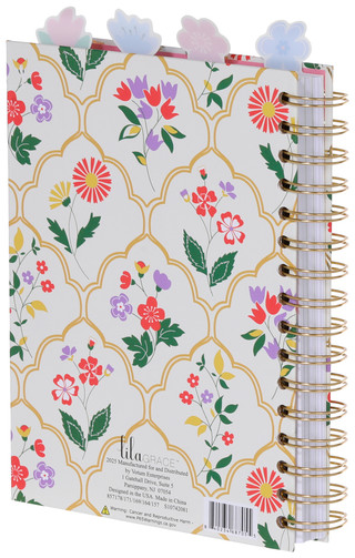 Thumbnail 3: VOTUM Votum Blessed Floral Spiral Lined Tabbed Journal Notebook 
