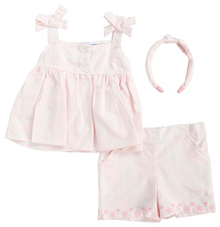 Thumbnail 1: Draper James Draper James Little Girls 2 Pc Striped Shorts Set 