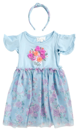 Thumbnail 1: Btween Btween Little Girls 2 Pc Floral Tutu Dress Set 