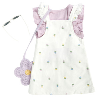 Thumbnail 3: RACHEL ZOE Rachel Zoe Toddler Girls 4 Pc Embroidered Jumper Dress Set 