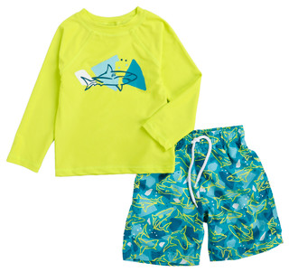 Thumbnail 1: Floatimini Floatimini Little Boys 2 Pc Swim Shorts Set 
