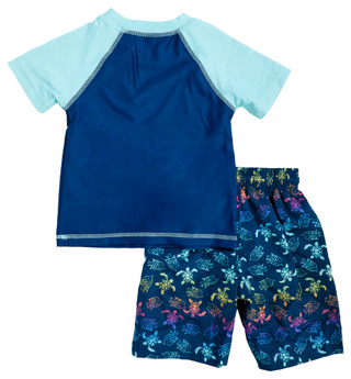 Thumbnail 2: Floatimini Floatimini Little Boys 2 Pc Turtles Swim Shorts Set 