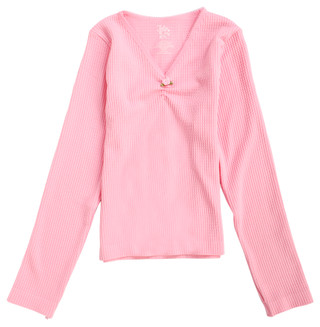 Thumbnail 1: Jolie & Joy Jolie & Joy Big Girls Long Sleeve Waffle Knit Top 