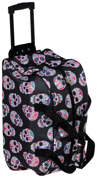 Thumbnail 6: Betsey Johnson Betsey Johnson Skull Party Wheeled Weekender Bag 