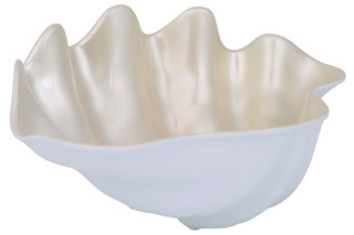 Thumbnail 1: PD HOME PD Home 18x12 Pearlized Shell Serving Bowl 