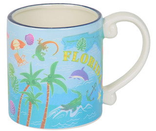 Thumbnail 1: Spectrum Spectrum 21 oz Florida Tropix Ceramic Mug 