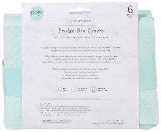 Thumbnail 2: Core Home Core Home 6 Pk Solid Color Fridge Bin Liners Set 