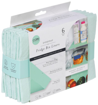 Thumbnail 3: Core Home Core Home 6 Pk Solid Color Fridge Bin Liners Set 