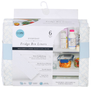 Thumbnail 1: Core Home Core Home 6 Pk Print Fridge Bin Liners Set 