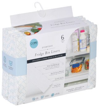 Thumbnail 3: Core Home Core Home 6 Pk Print Fridge Bin Liners Set 