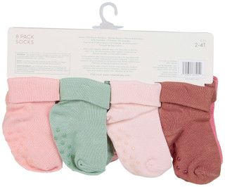 Thumbnail 2: MILKBERRY Milkberry Baby Girls 8 Pk Turn Cuff Socks 