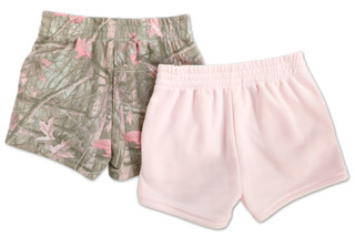 Thumbnail 2: No Comment Girls 2 Pk Teddybear & Camo Shorts Set 