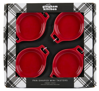 Thumbnail 1: Home Essentials Home Essentials 4 Pk Stoneware Pan Shaped Mini Tasters 
