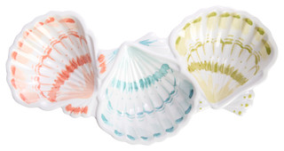 Thumbnail 2: PD HOME PD Home 12.5 in Sanibel Shell Melamine Sectioned Tray 