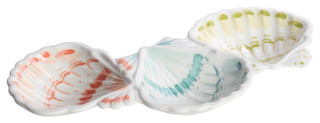 Thumbnail 1: PD HOME PD Home 12.5 in Sanibel Shell Melamine Sectioned Tray 