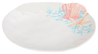 Thumbnail 1: PD HOME PD Home 11 in Sanibel Embossed Shell Melamine Dinner Plate 