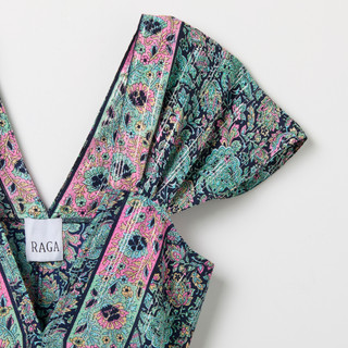 Thumbnail 2: Raga Raga Womens Short Sleeve Print Maxi Dress 
