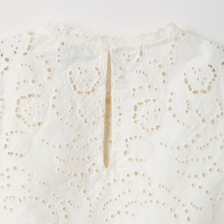 Thumbnail 3: KATE SPADE Womens Short Sleeve Floral Embroidered Top 