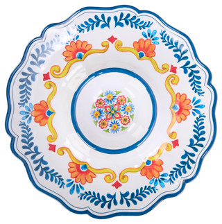 Thumbnail 2: Certified International Certified International 14.5 in Round Melamine Chip & Dip 