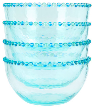 Thumbnail 3: SAMBA Samba 4 Pk Clear Dot Edge Serving Bowl Set 
