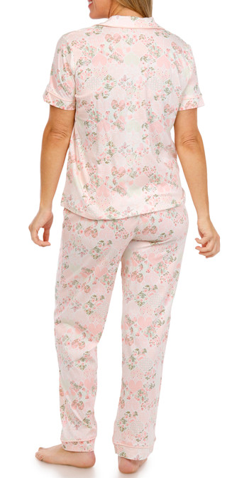 Thumbnail 3: POPPY & CLAY Poppy & Clay Womens 2 Pc Short Sleeve Pajama Pants Set 