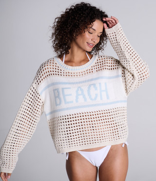 Thumbnail 1: MOON & MADISON Juniors Beach Open Weave Sweater 