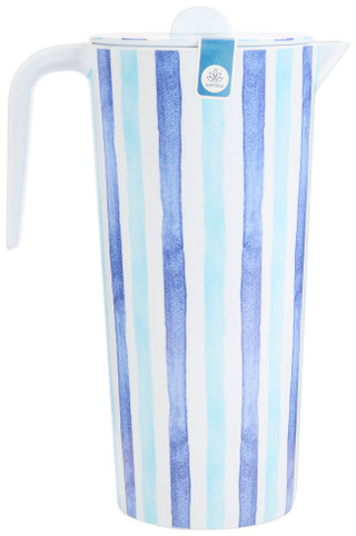 Thumbnail 1: SAMBA Samba 2 L Blue Striped Melamine Pitcher 