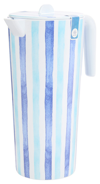 Thumbnail 2: SAMBA Samba 2 L Blue Striped Melamine Pitcher 
