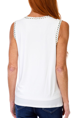 Thumbnail 2: HARPER 241 Harper 241 Womens Sleeveless Gold Heat Trim Top 
