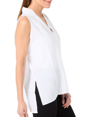 Thumbnail 2: Floral & Ivy Floral & Ivy Womens Sleeveless Germaine Pleated Top 
