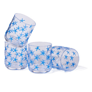 Thumbnail 4: Coastal Home Coastal Home 4 Pk Embossed Starfish Tumbler Cup Set 