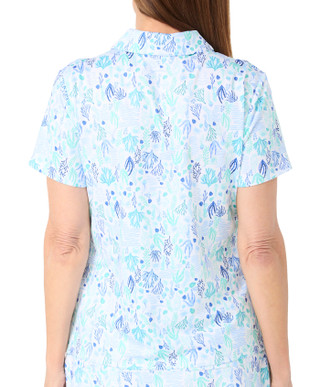 Thumbnail 2: Coral Bay Golf Coral Bay Golf Womens Long Sleeve 1/4 Zip Sea Critter Top 