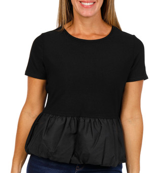 Thumbnail 1: Love Scarlett Love Scarlett Womens Short Sleeve Peplum Top 