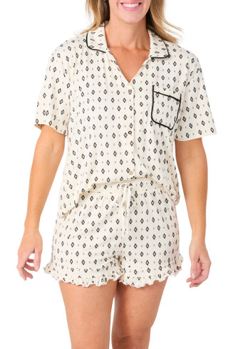 Thumbnail 1: BCBG BCBG Womens 2 Pc Short Sleeve Print Pajama Shorts Set 
