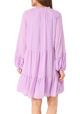 Thumbnail 3: MSK MSK Womens Long Sleeve Crinkle Clip Dot Dress 