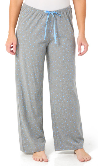 Thumbnail 1: Hue Hue Womens Mini Scribble Heart Drawstring PJ Sleep Pants 