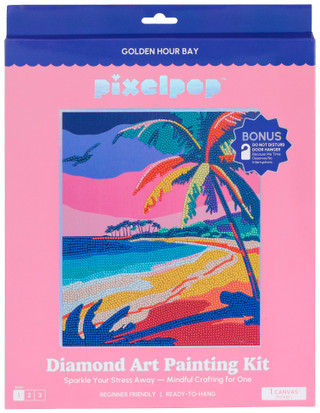Thumbnail 1: Craft Hero Craft Hero Golden Hour Bay Diamond Art Painting Kit 