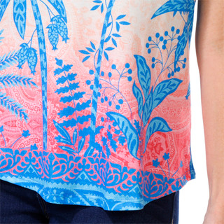 Thumbnail 3: Coral Bay Coral Bay Petite Short Sleeve Embellished Print Knit Top 