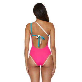 Thumbnail 3: Lucky Brand Lucky Brand Womens Avila Asymmetric One Piece Swimsuit 