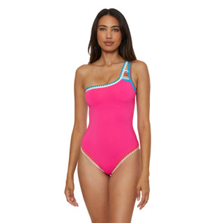 Thumbnail 1: Lucky Brand Lucky Brand Womens Avila Asymmetric One Piece Swimsuit 