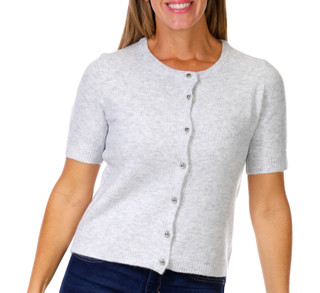 Thumbnail 1: TRUTH Truth Womens Short Sleeve Pearl Button Front Crew Cardigan 