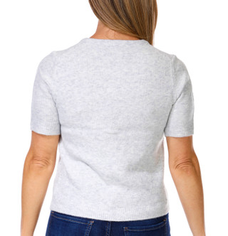 Thumbnail 3: TRUTH Truth Womens Short Sleeve Pearl Button Front Crew Cardigan 