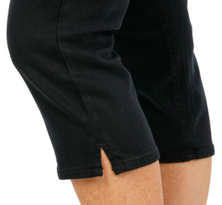 Thumbnail 2: NYDJ NYDJ Womens Pull On Side Slit Dakota Crop Solid Pants 