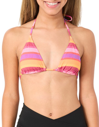 Thumbnail 1: ROXY Roxy Juniors Coastal Current Tiki Triangle Bikini Top 